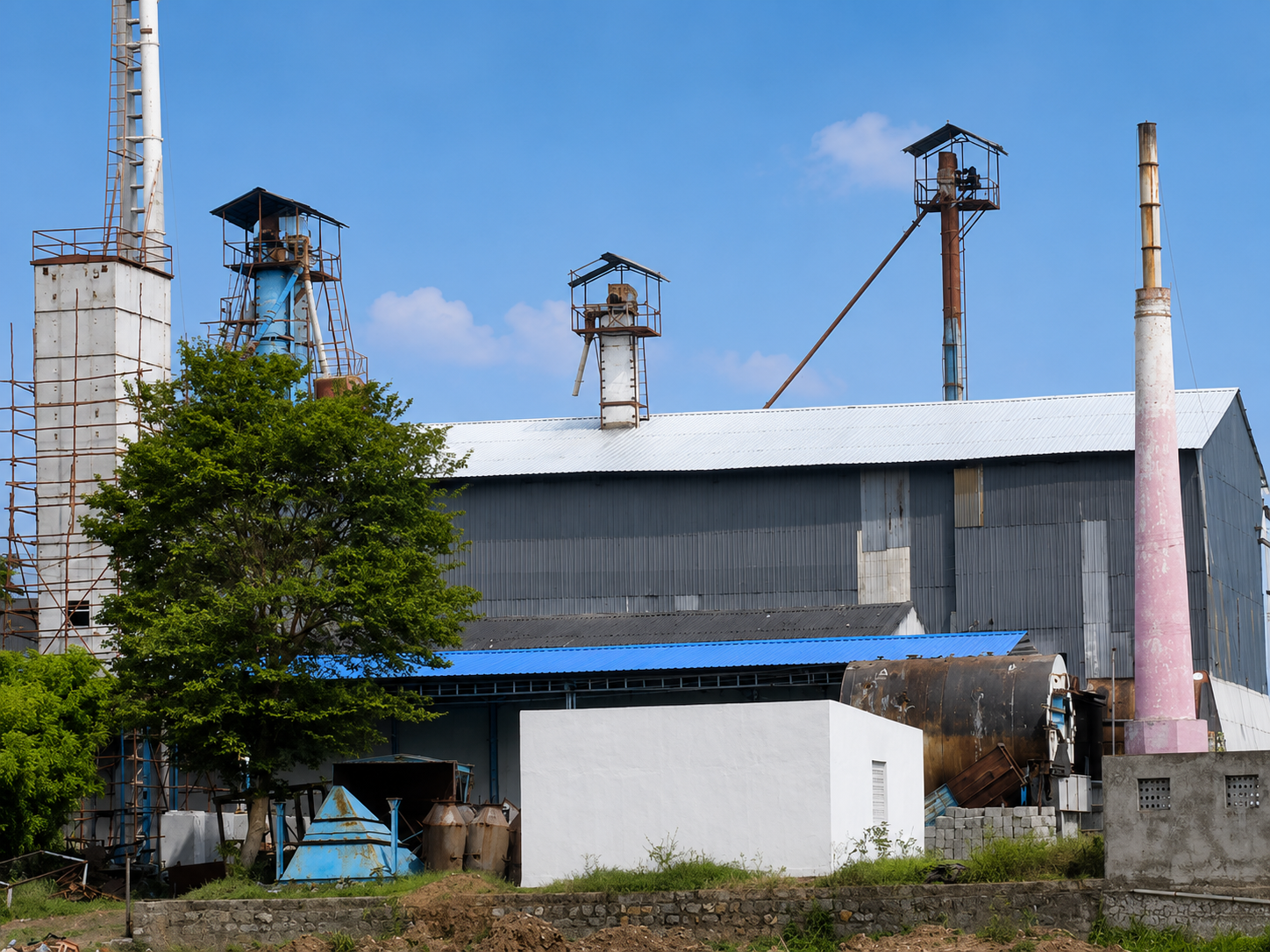 Complete agro-processing mill factory & tower erection